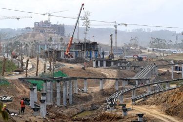 Pembangunan kawasan IKN. Foto : Ist