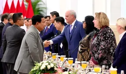 Presiden Prabowo menjamu 50 Pengusaha Amerika Serikat. Foto : Istt.