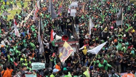 Demo Ojol. Foto : Ist