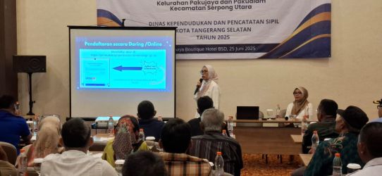 Sosialisasi rapat pendataan penduduk non permanen di Serpong,Rabu (25/6). (tangselpos.id/irm)