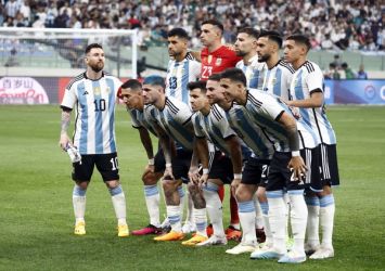 Messi dan skuad Argentina. Foto : Ist