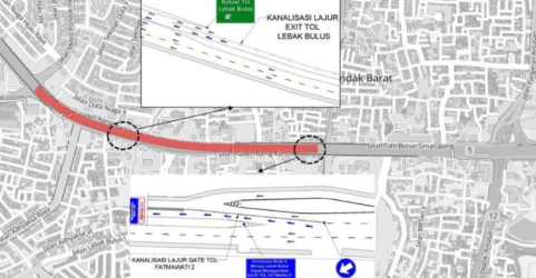 Rekayasa ujicoba lalulintas di Jln RS Fatmawati. Foto : Ist