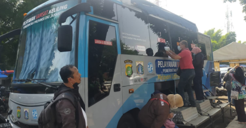 Lokasi pembuatan SIM Keliling Kota Bekasi. Foto : Ist