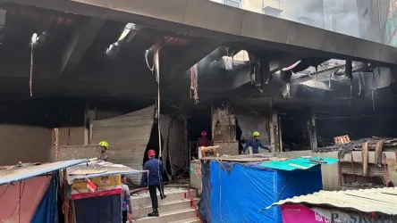 Kebakaran kios blok C dan D Pasar Anyar Bogor. Foto : Ist