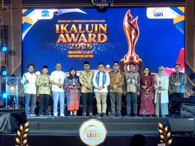 Ikatan Alumni UIN (IKALUIN) Syarif Hidayatullah Jakarta menggelar puncak acara IKALUIN Award 2026 di Auditorium Harun Nasution UIN Syarif Hidayatullah Jakarta, Sabtu (20/6). Foto : Ist