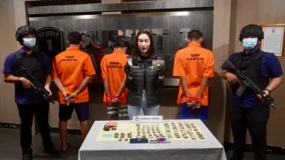 3 tersangka pengedar narkoba di wilayah Tangerang dan Jakarta Barat. Foto ; Ist