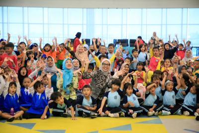 HARI ANAK. Momen peringatan Hari Anak Nasional di Puspemkot Tangsel.