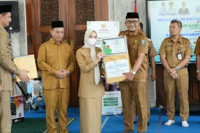 MILAD BAZNAS. Bupati Serang Ratu Rachmatuzakiyah menghadiri acara Milad ke-26 Baznas Tingkat Kabupaten Serang tahun 2026 di Pendopo Bupati pada Selasa (15/9). HUMAS PEMKAB SERANG